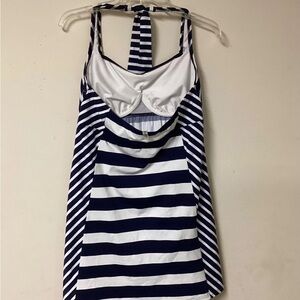Lands End Halter Swim Dress Top Size 12 L